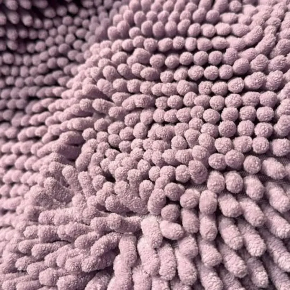 Chenille Purple Toilet Rug